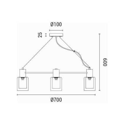 Lustra ar auklu 6xE14/15W/230V