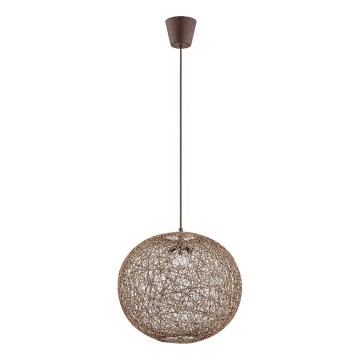 Lustra ar auklu ABAKA 1xE27/15W/230V brūna