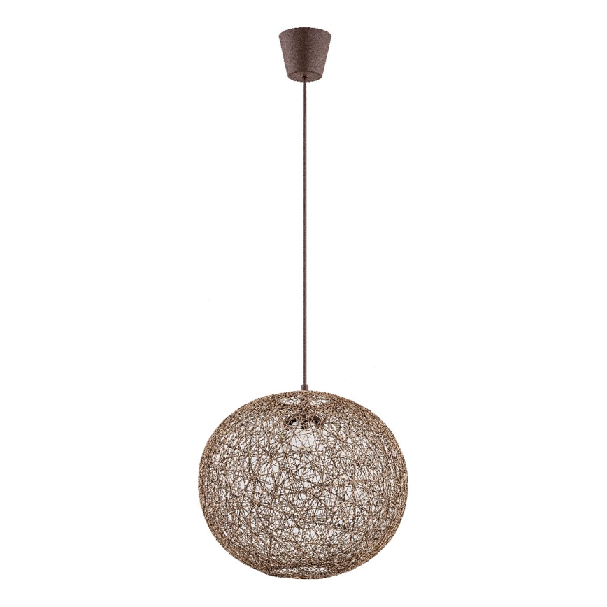 Lustra ar auklu ABAKA 1xE27/15W/230V brūna