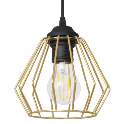 Lustra ar auklu AGAT 2xE27/15W/230V zelta/melna