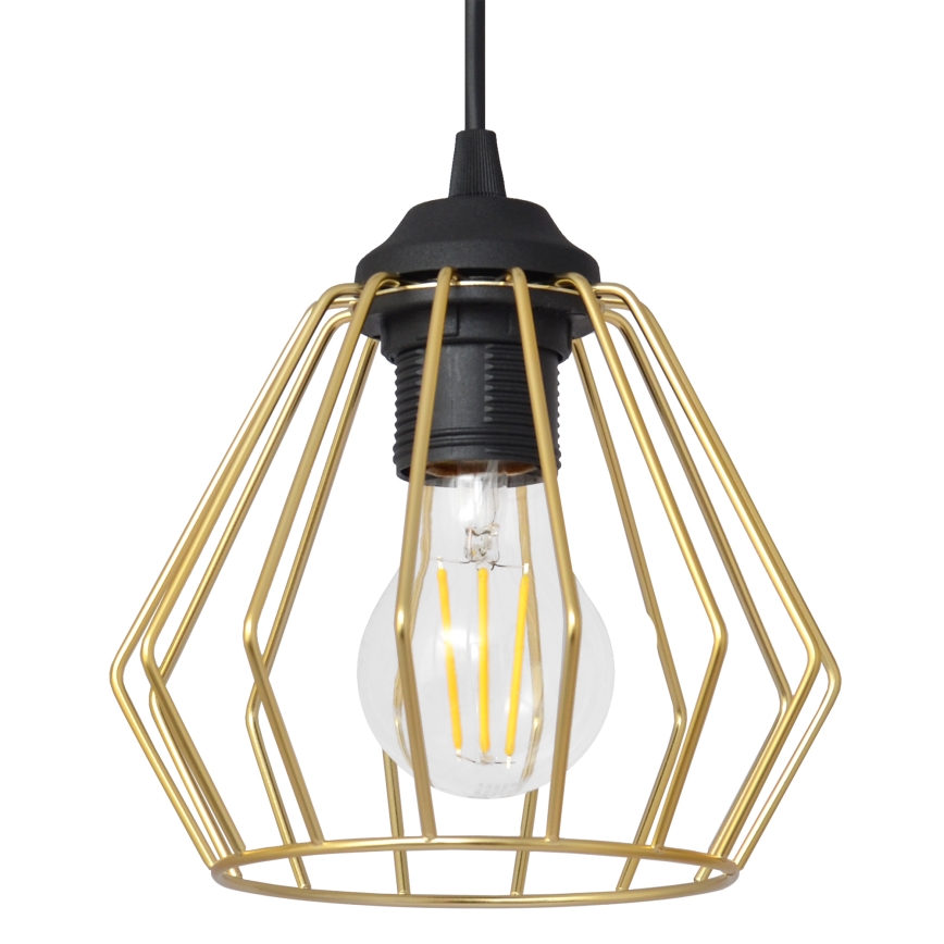 Lustra ar auklu AGAT 2xE27/15W/230V zelta/melna