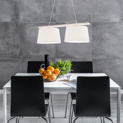 Lustra ar auklu AIDA 2xE27/60W/230V ozols