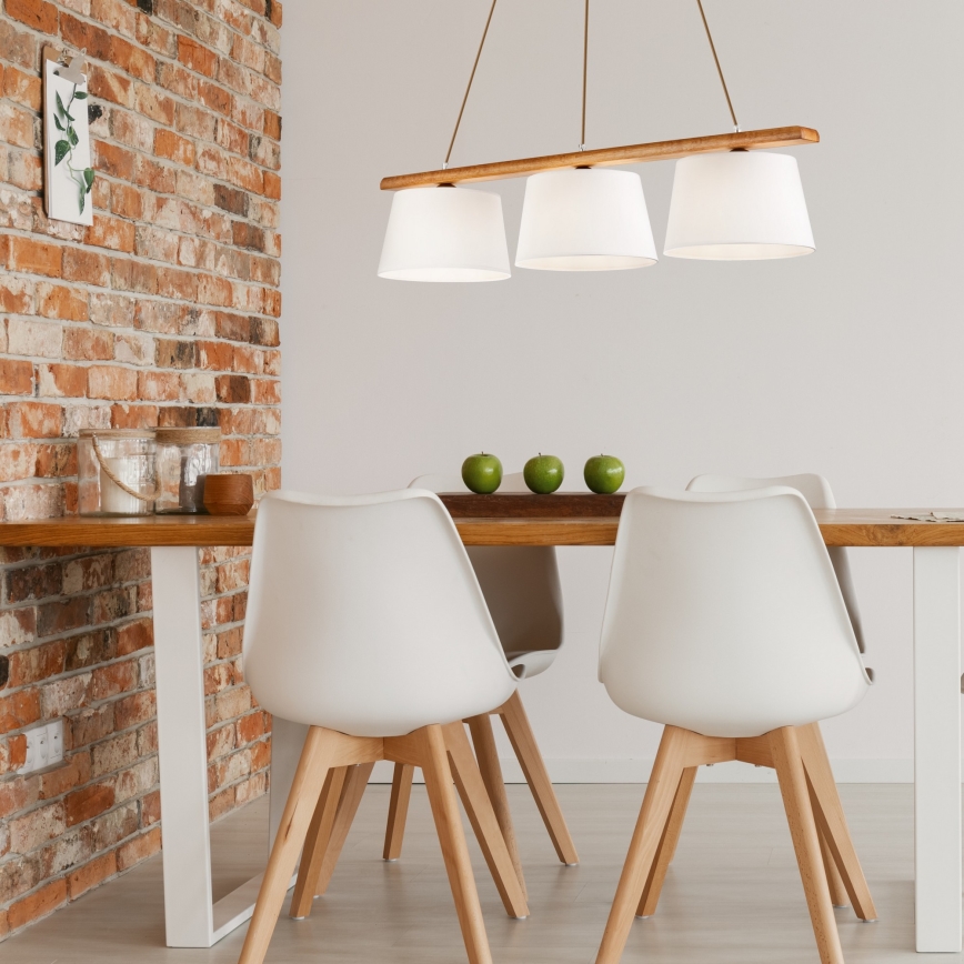 Lustra ar auklu AIDA 3xE27/60W/230V ozols