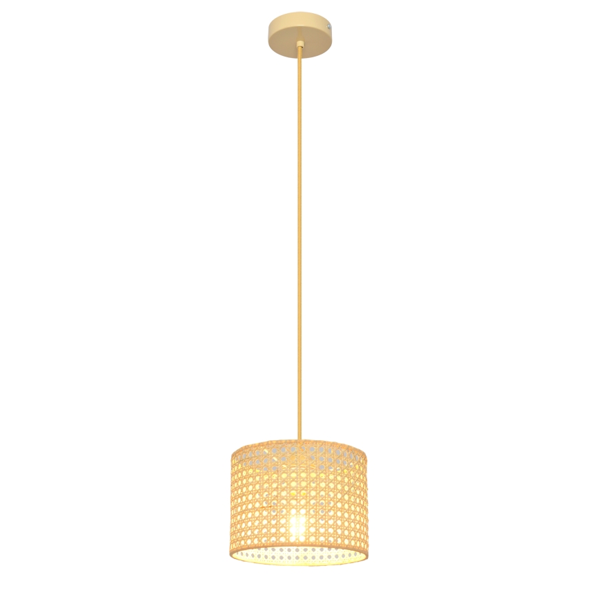 Lustra ar auklu ALBA 1xE27/15W/230V d. 20 cm rotanga