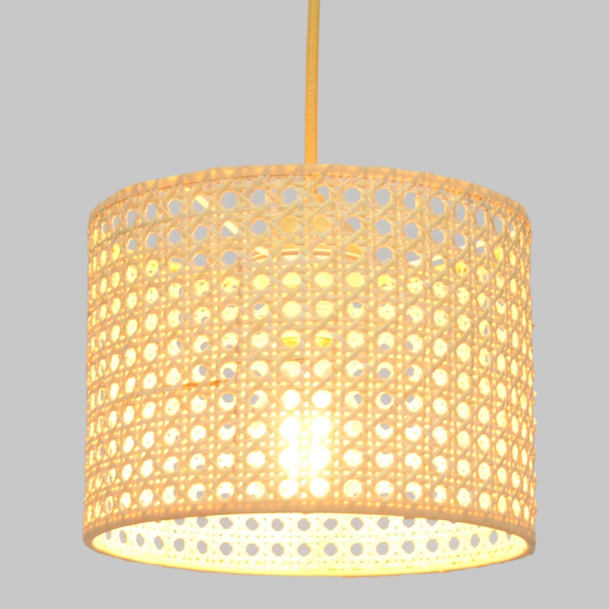 Lustra ar auklu ALBA 1xE27/15W/230V d. 20 cm rotanga