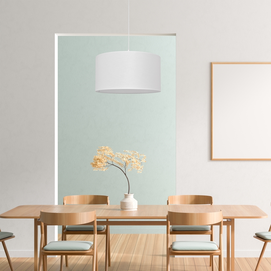 Lustra ar auklu ALBA 1xE27/15W/230V d. 40 cm balta