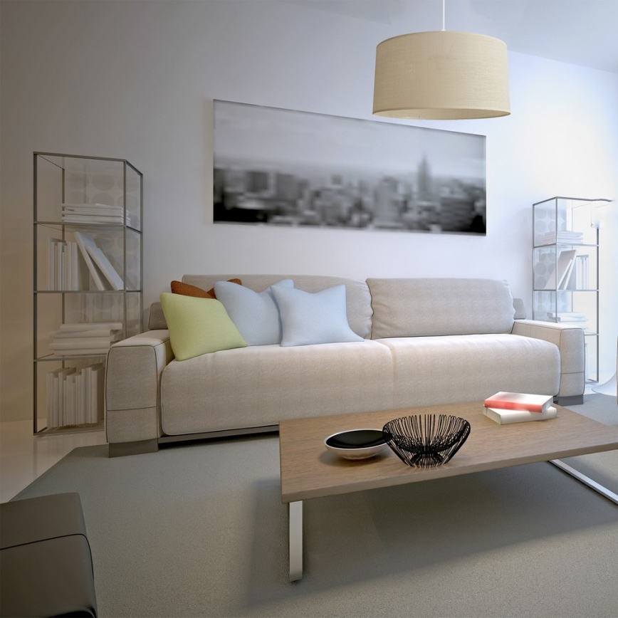 Lustra ar auklu ALBA 1xE27/15W/230V d. 40 cm bēša