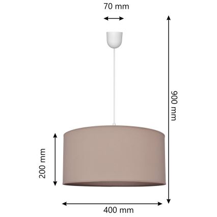Lustra ar auklu ALBA 1xE27/15W/230V d. 40 cm bēša