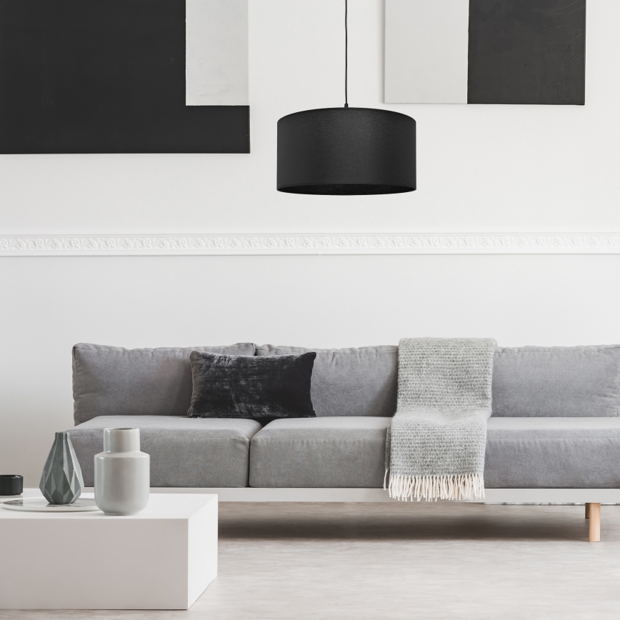 Lustra ar auklu ALBA 1xE27/15W/230V d. 40 cm melna