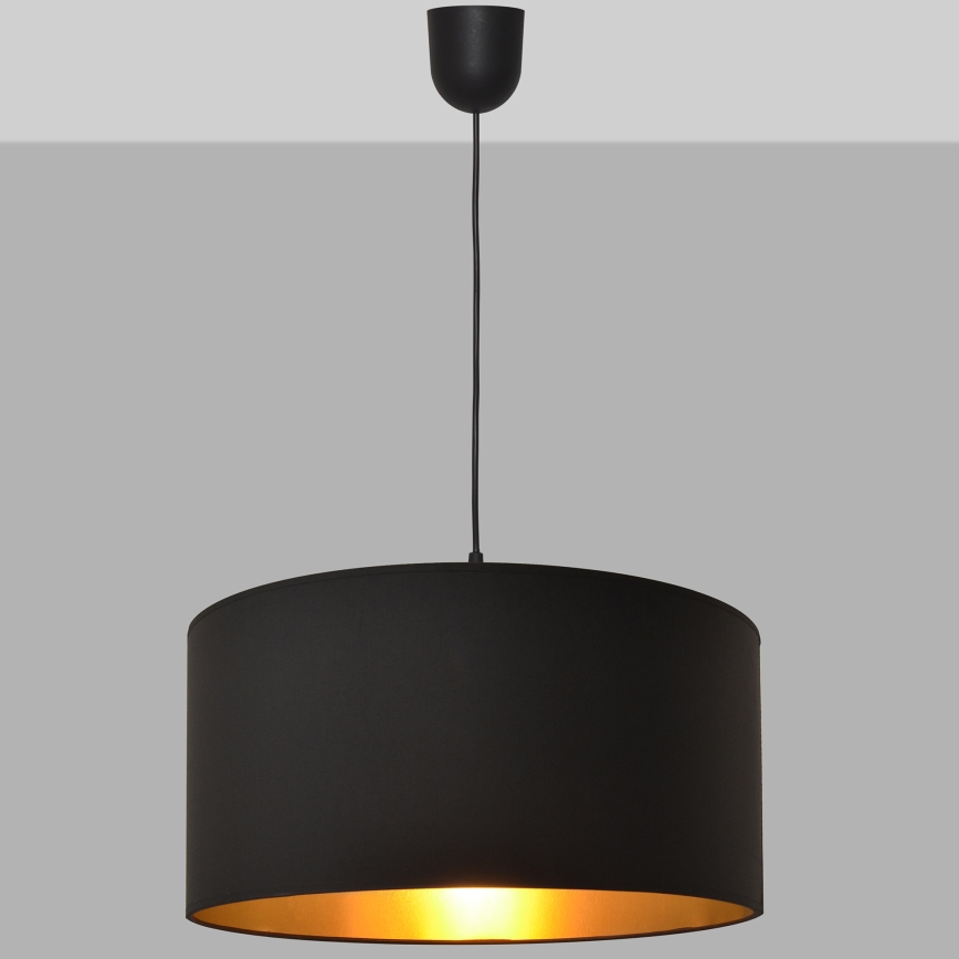 Lustra ar auklu ALBA 1xE27/15W/230V d. 40 cm melna/zelta