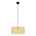 Lustra ar auklu ALBA 1xE27/15W/230V d. 40 cm rotanga/melna