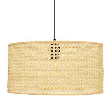 Lustra ar auklu ALBA 1xE27/15W/230V d. 40 cm rotanga/melna