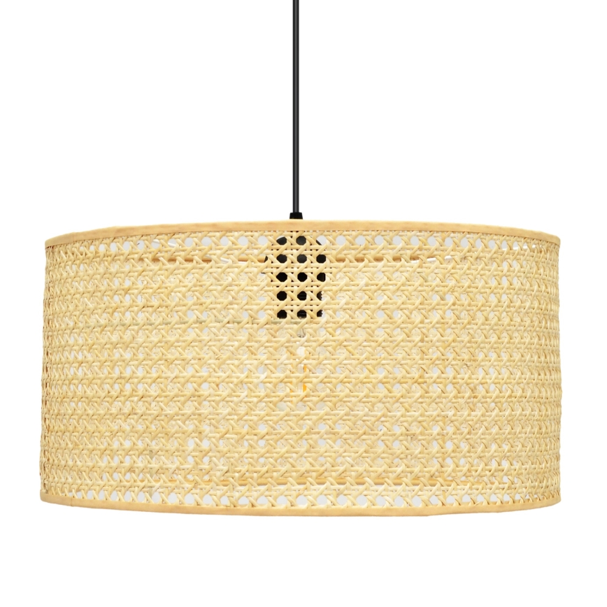 Lustra ar auklu ALBA 1xE27/15W/230V d. 40 cm rotanga/melna