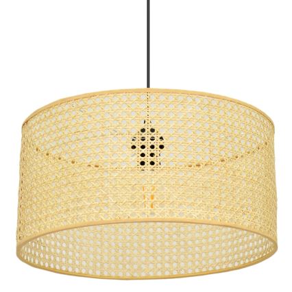 Lustra ar auklu ALBA 1xE27/15W/230V d. 40 cm rotanga/melna