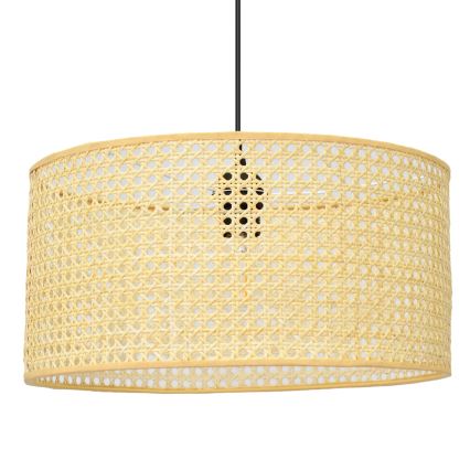 Lustra ar auklu ALBA 1xE27/15W/230V d. 40 cm rotanga/melna