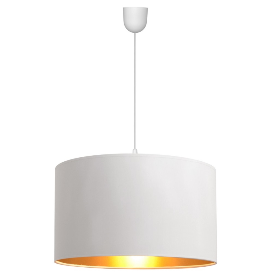 Lustra ar auklu ALBA 1xE27/15W/230V d. 45 cm balta/zelta