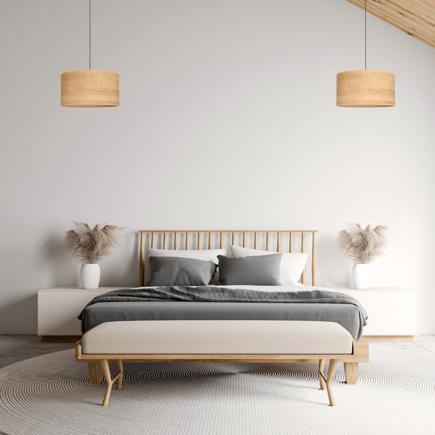 Lustra ar auklu ALBA 1xE27/15W/230V d. 45 cm brūna/melna