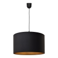 Lustra ar auklu ALBA 1xE27/15W/230V d. 45 cm melna/zelta