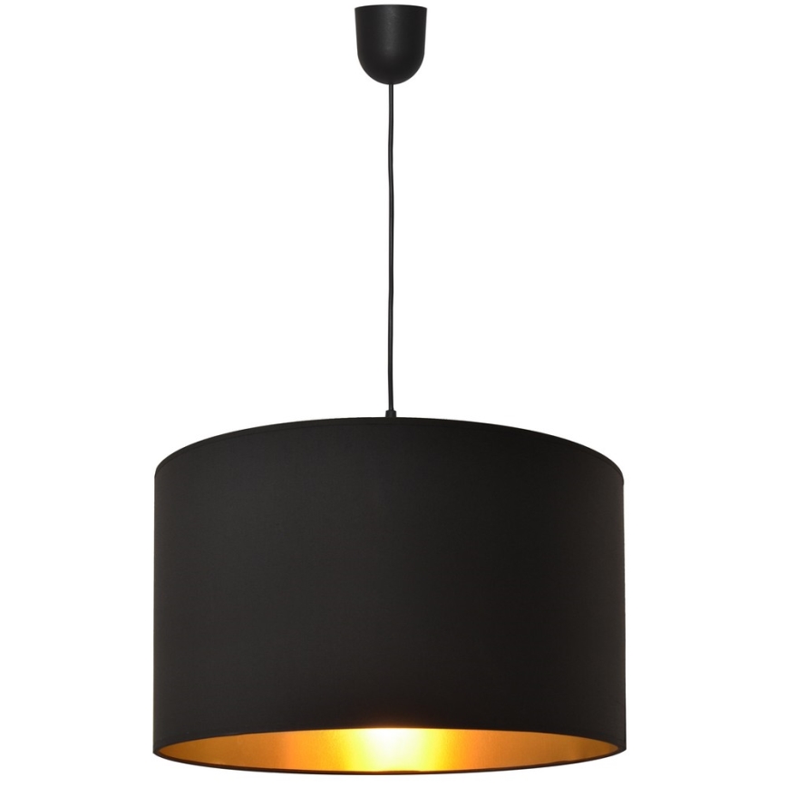 Lustra ar auklu ALBA 1xE27/15W/230V d. 45 cm melna/zelta