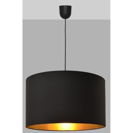 Lustra ar auklu ALBA 1xE27/15W/230V d. 45 cm melna/zelta