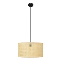 Lustra ar auklu ALBA 1xE27/15W/230V d. 45 cm rotanga/melna