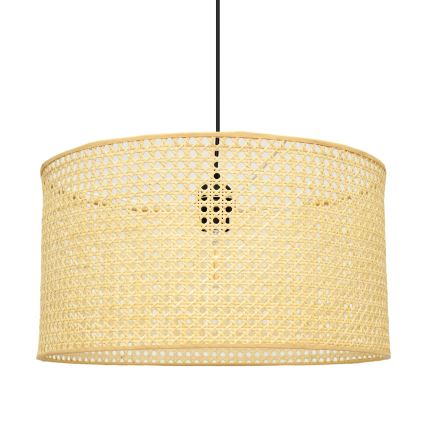 Lustra ar auklu ALBA 1xE27/15W/230V d. 45 cm rotanga/melna