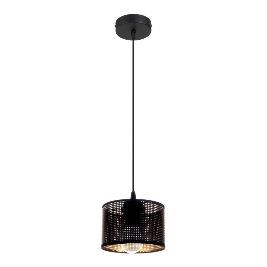 Lustra ar auklu ALDO 1xE27/60W/230V d. 15 cm melna