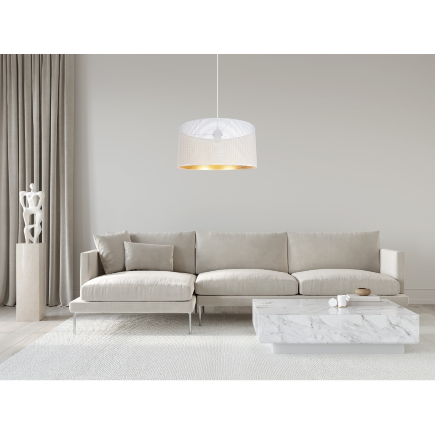 Lustra ar auklu ALDO 1xE27/60W/230V d. 40 cm balta