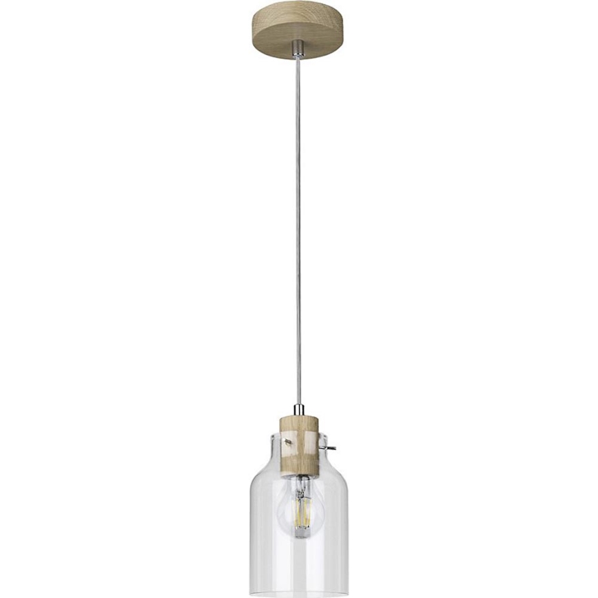 Lustra ar auklu ALESSANDRO 1xE27/60W/230V ozols