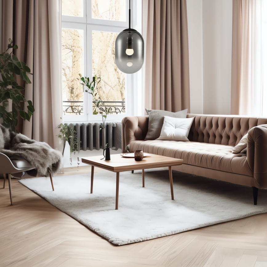 Lustra ar auklu ALIAS 1xE14/40W/230V d. 24 cm melna/pelēka