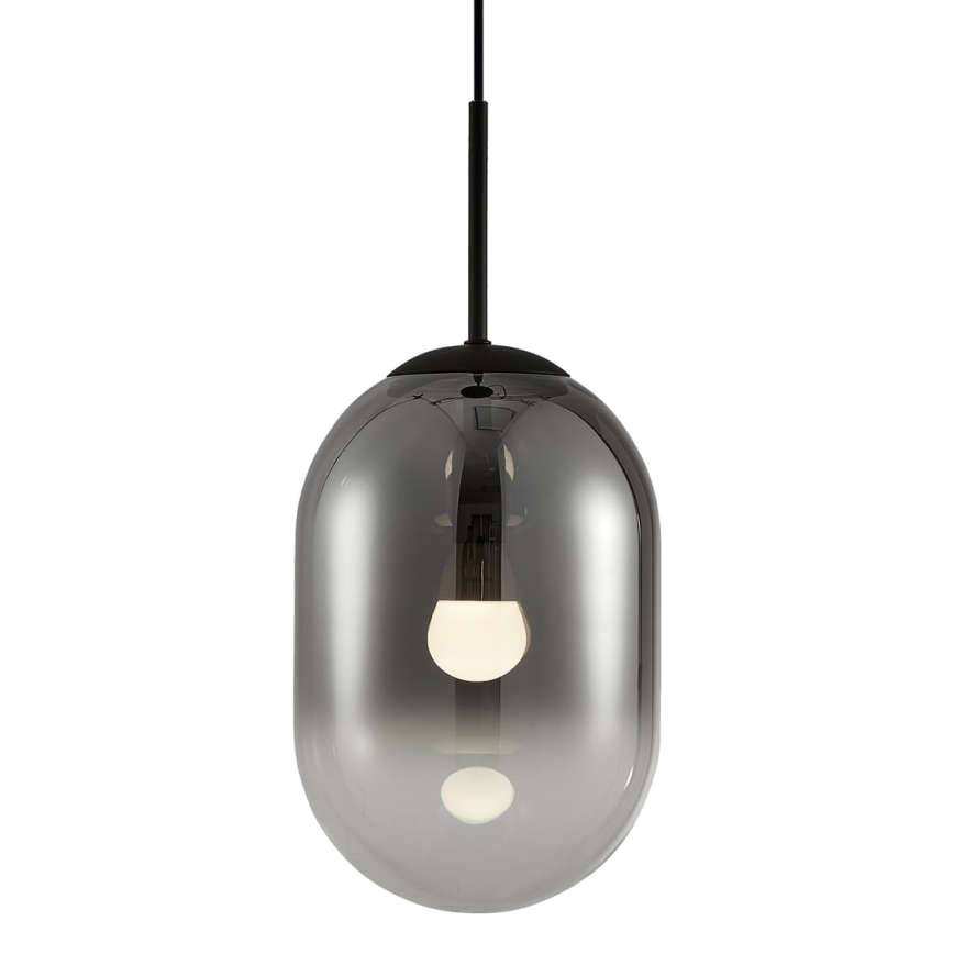 Lustra ar auklu ALIAS 1xE14/40W/230V d. 24 cm melna/pelēka