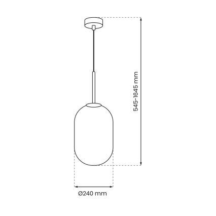 Lustra ar auklu ALIAS 1xE14/40W/230V d. 24 cm zelta