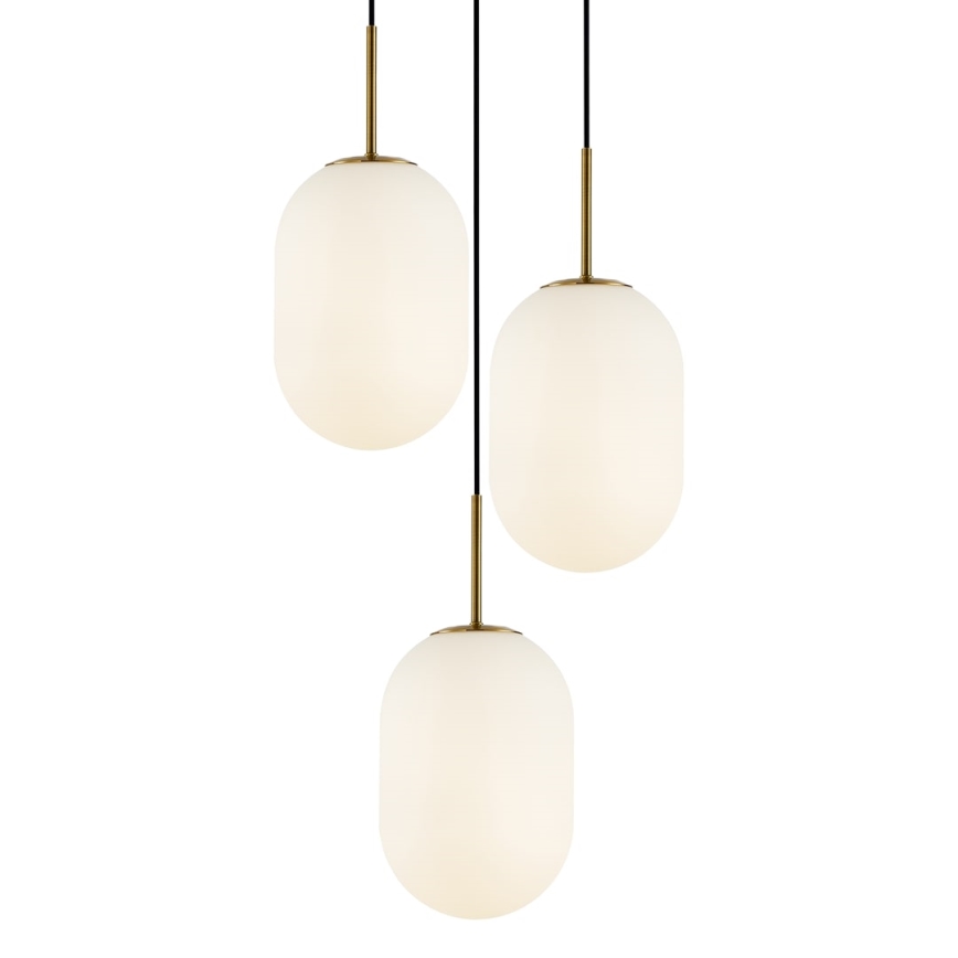 Lustra ar auklu ALIAS 3xE14/40W/230V zelta