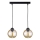 Lustra ar auklu AMBRE BLACK 2xE27/60W/230V
