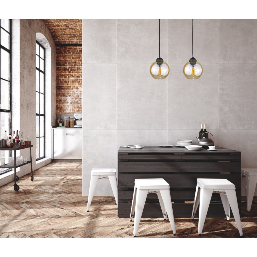 Lustra ar auklu AMBRE BLACK 2xE27/60W/230V