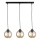 Lustra ar auklu AMBRE BLACK 3xE27/60W/230V melna/dūmakains brūna