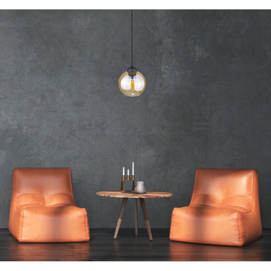 Lustra ar auklu AMBRE WOOD 1xE27/60W/230V