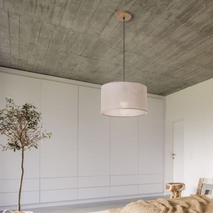 Lustra ar auklu ANTONIO 1xE27/60W/230V ozols
