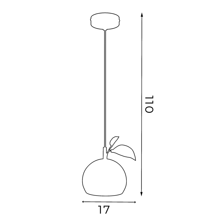 Lustra ar auklu APPLE 1xE27/15W/230V dzeltena