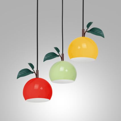 Lustra ar auklu APPLE 3xE27/15W/230V krāsaina