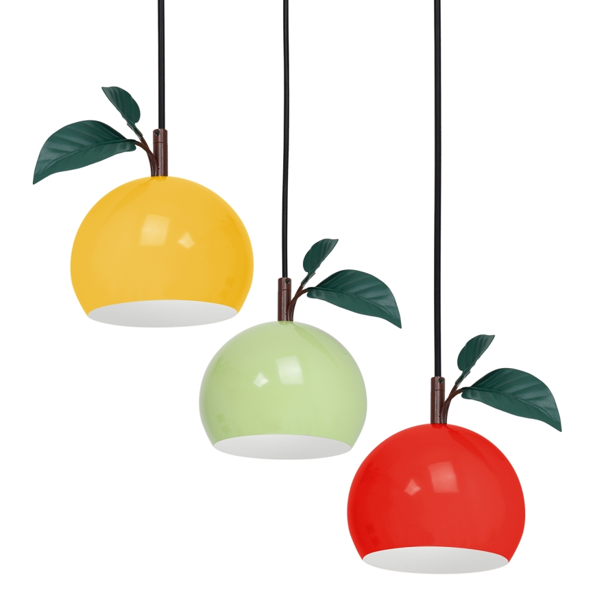 Lustra ar auklu APPLE 3xE27/15W/230V krāsaina