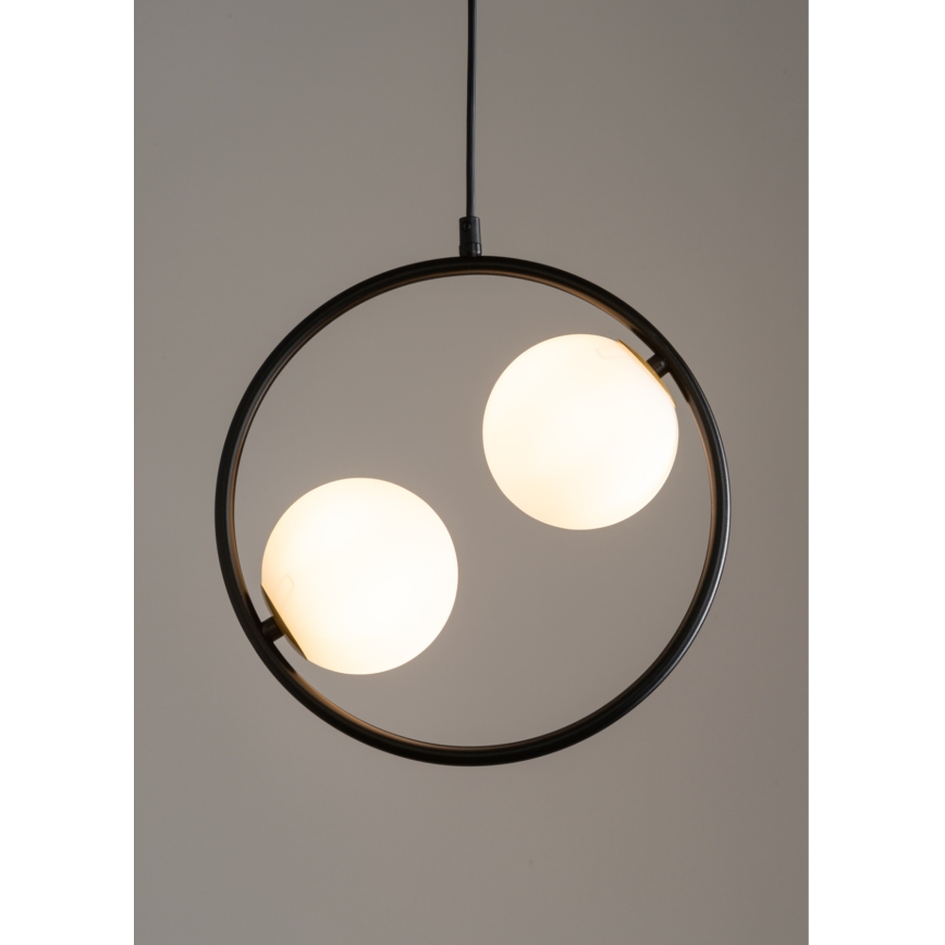 Lustra ar auklu AQUA 2xG9/12W/230V melna