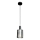 Lustra ar auklu ARCADIA 1xE27/60W/230V d. 13 cm melna/dūmakains