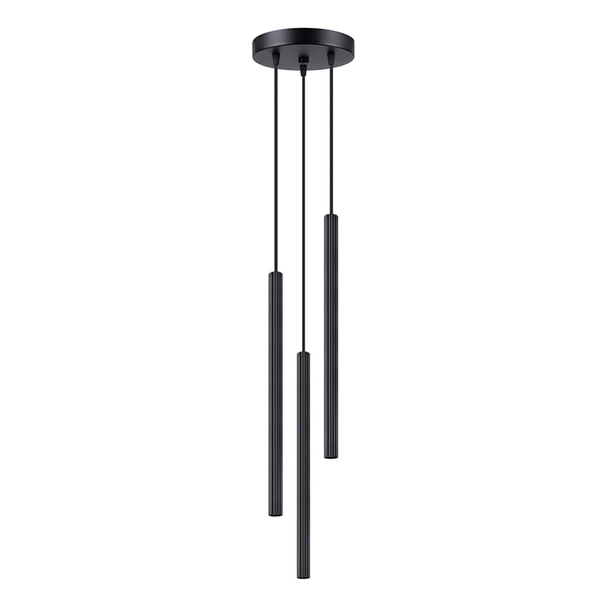 Lustra ar auklu ARCHE 3xG9/8W/230V melna