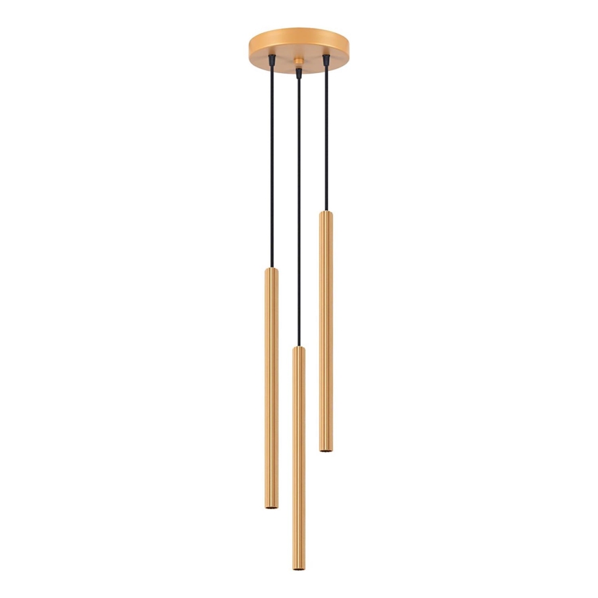 Lustra ar auklu ARCHE 3xG9/8W/230V zelta