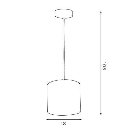 Lustra ar auklu ARDEN 1xE27/60W/230V d. 18 cm balta/zelta