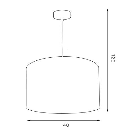 Lustra ar auklu ARDEN 1xE27/60W/230V d. 40 cm balta/zelta