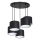 Lustra ar auklu ARDEN 5xE27/60W/230V melna/balta