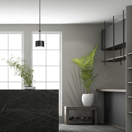 Lustra ar auklu ARENA 1xGX53/11W/230V melna/spīdīgi hromēts