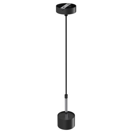 Lustra ar auklu ARENA 1xGX53/11W/230V melna/spīdīgi hromēts